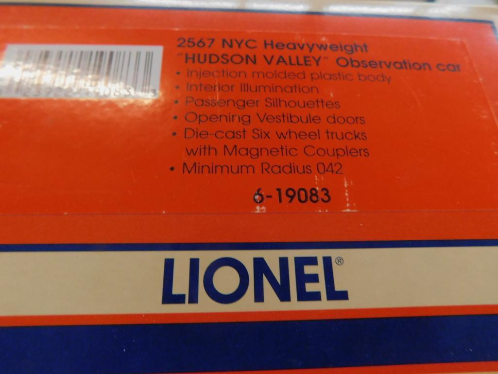 Lionel No. 6-19083 2567 NYC Heavyweight " Hudson Valley" Observation Car