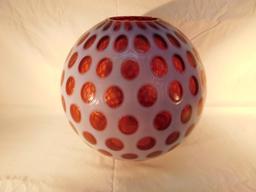 Large Cranberry Coin Dot Globe Shade