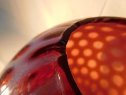 Large Cranberry Coin Dot Globe Shade