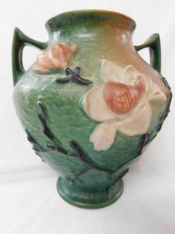 Roseville Double Handled Magnolia Vase