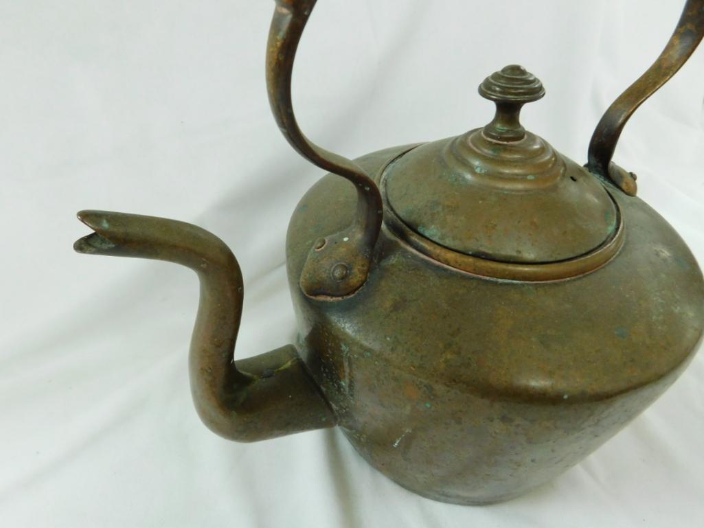 Vintage Copper Coffee Pot with Lid