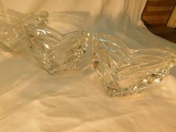 Grouping of 9 Mikasa "Deco" Pattern Crystal Pieces