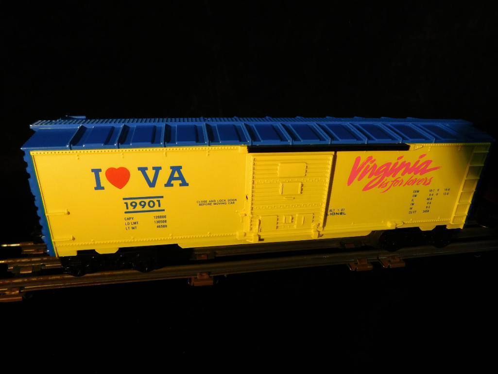 Lionel #6-19906 and 6-19901 "I Love Penn." and "I Love Virginia" Boxcars 2 Pieces