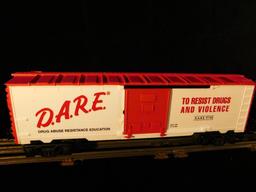 Lionel #6-26242 and 6-17901 D.A.R.E. Boxcar and Chevron Unibody Tank Car - 2 Pieces