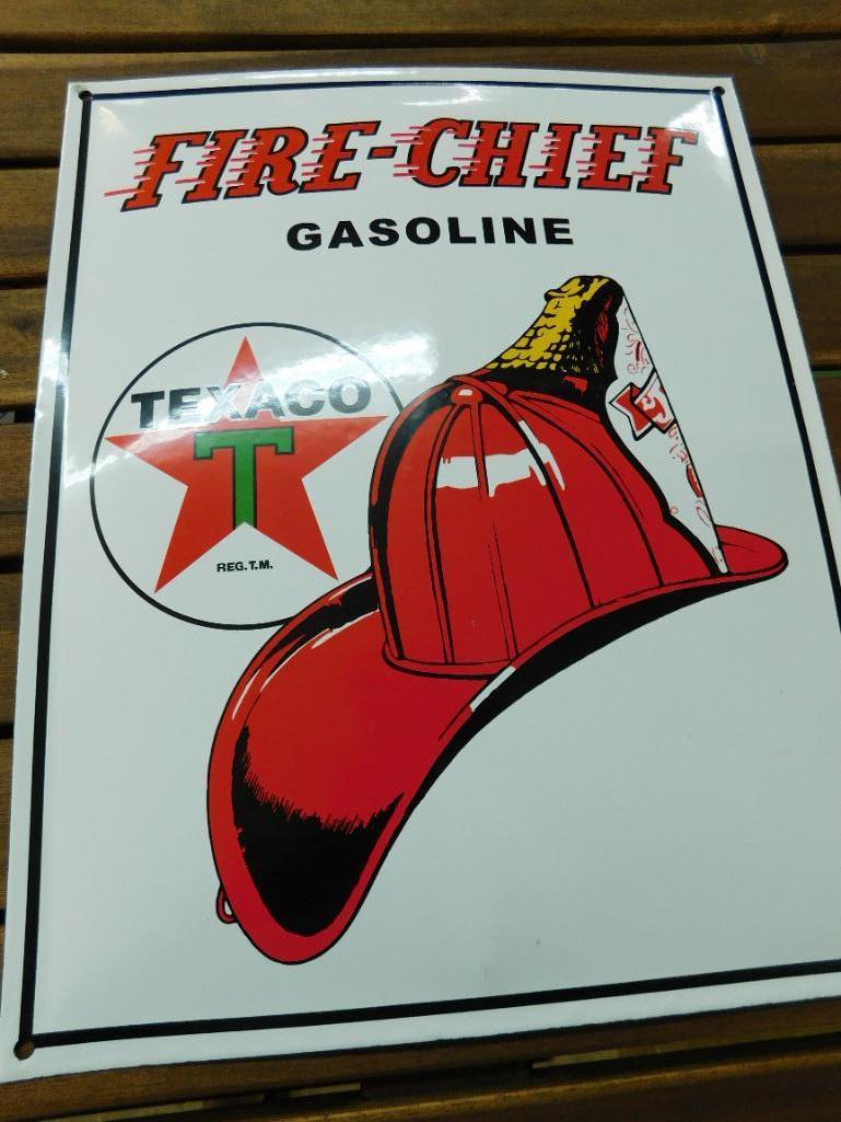 "Fire Chief" Porcelain Sign