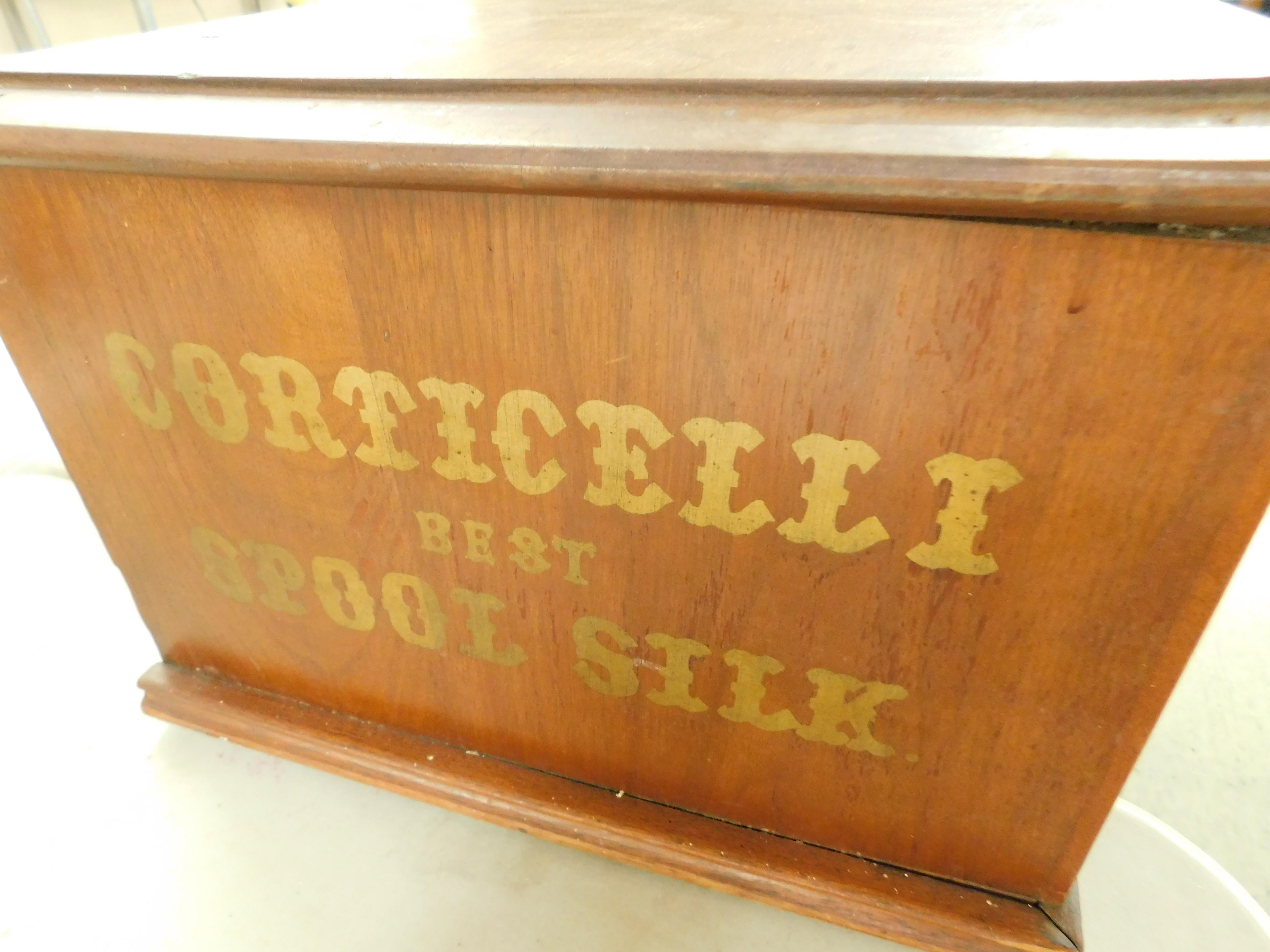 Corticelli Spool Cabinet with 4 Glass Front Drawers