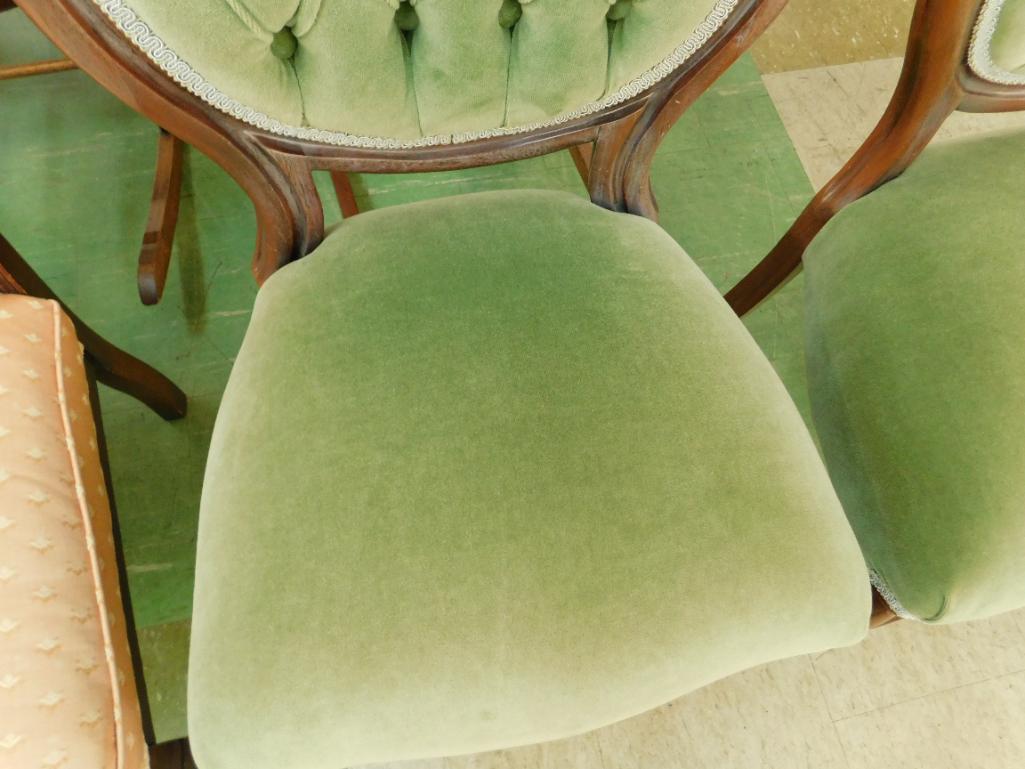 Tufted Back Victorian Chairs