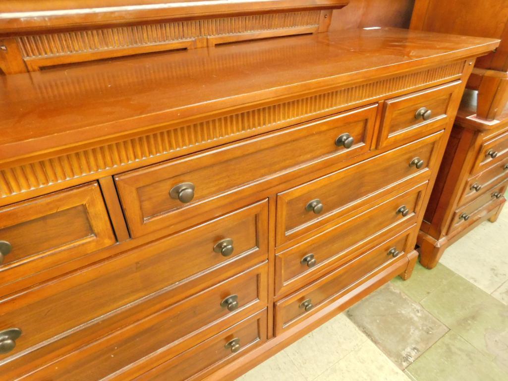 3 Over 6 Long Dresser with Mirror