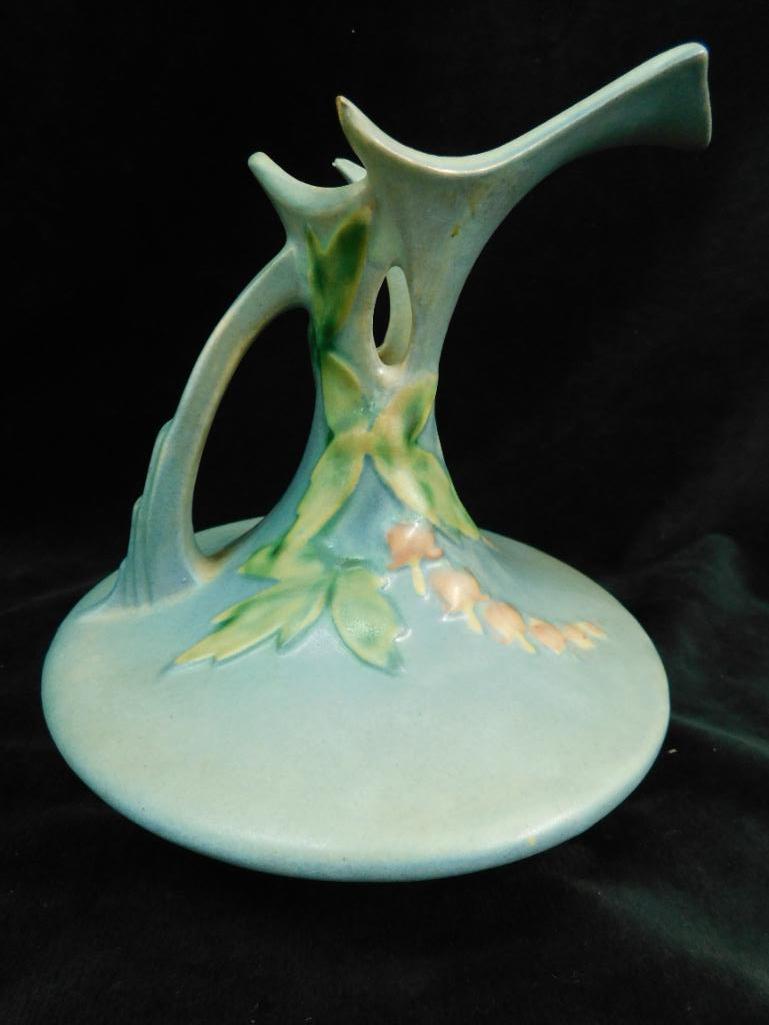 Roseville Pottery - Ewer - Bleeding Heart - Blue - 963-6