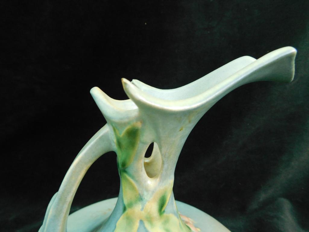 Roseville Pottery - Ewer - Bleeding Heart - Blue - 963-6