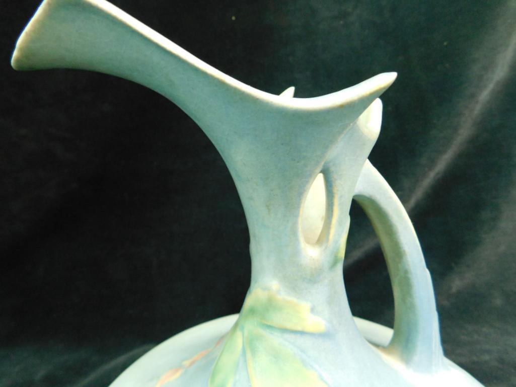 Roseville Pottery - Ewer - Bleeding Heart - Blue - 963-6