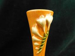 Roseville Pottery - Pair of Bud Vases - Freesia Pattern - 195-7