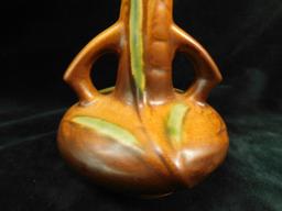 Roseville Pottery - Pair of Bud Vases - Freesia Pattern - 195-7