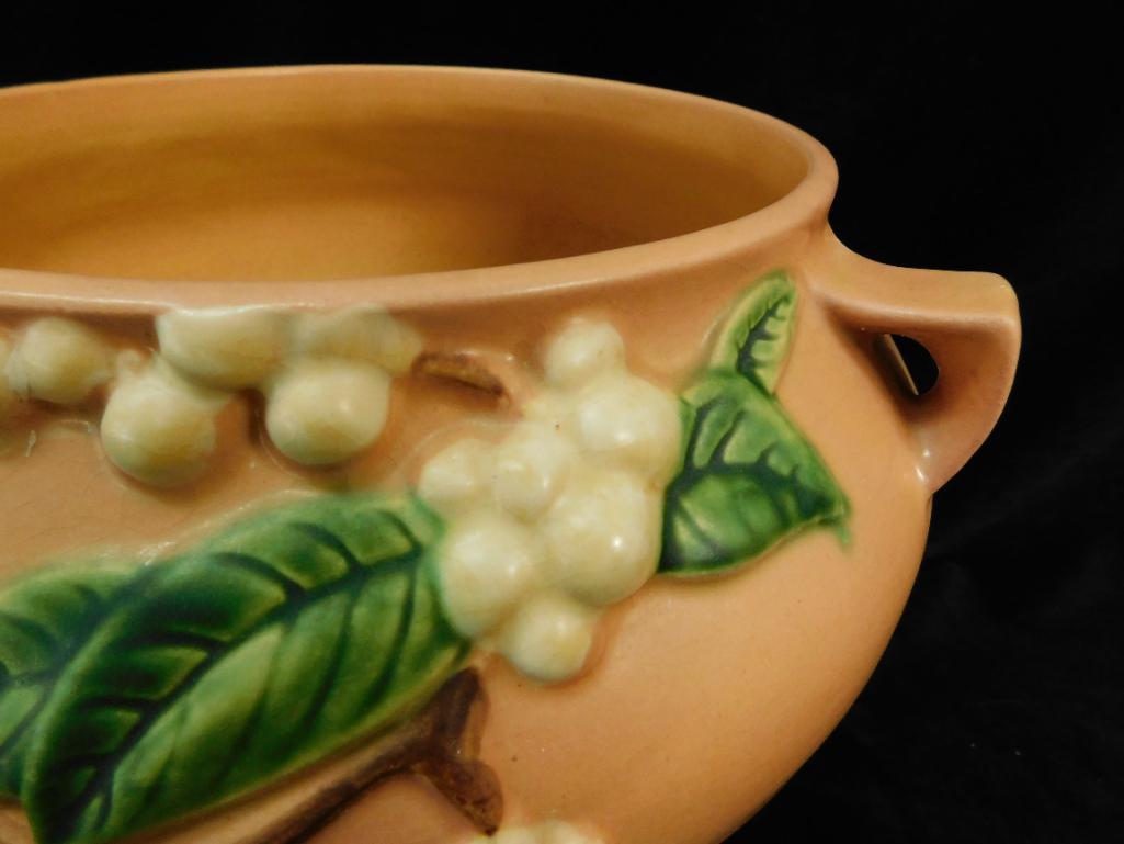 Roseville Pottery - Jardiniere - Snowberry Pattern - IJ-8