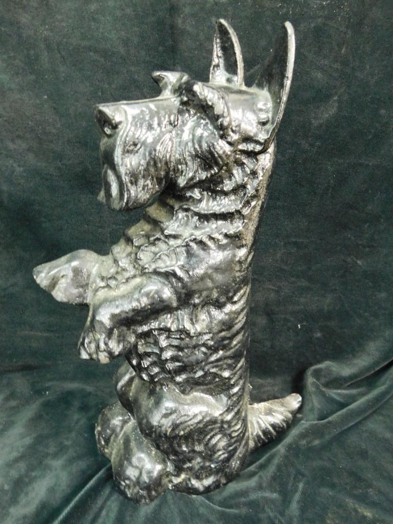 Vintage Painted Cast Iron Scottie Dog Door Stop