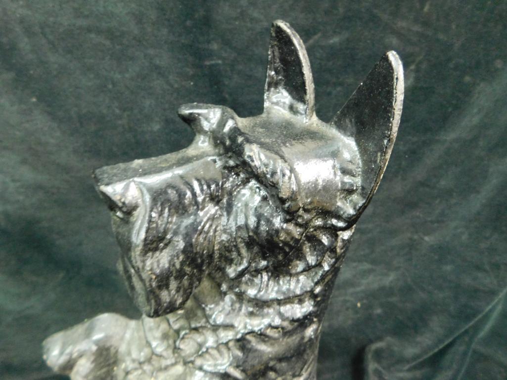 Vintage Painted Cast Iron Scottie Dog Door Stop