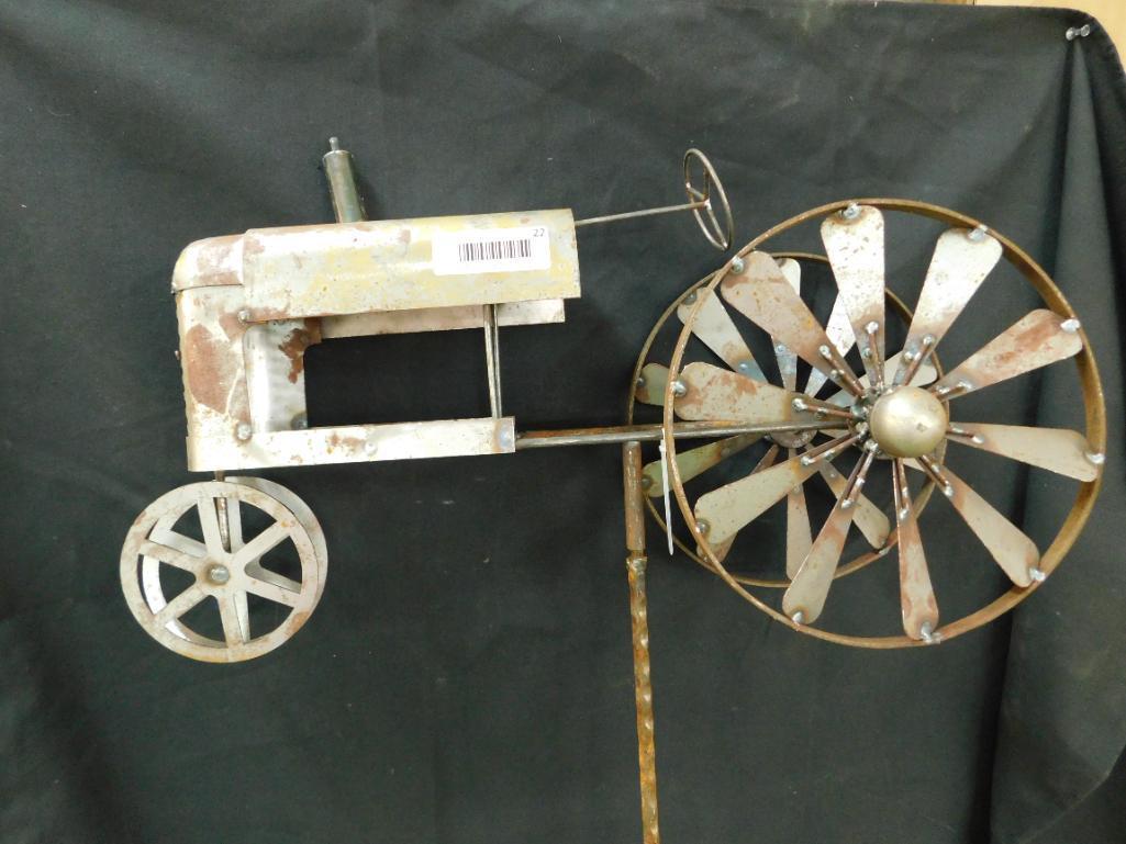Metal Whirligig - Tractor