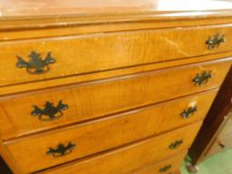 6 Drawer Maple Highboy Dresser