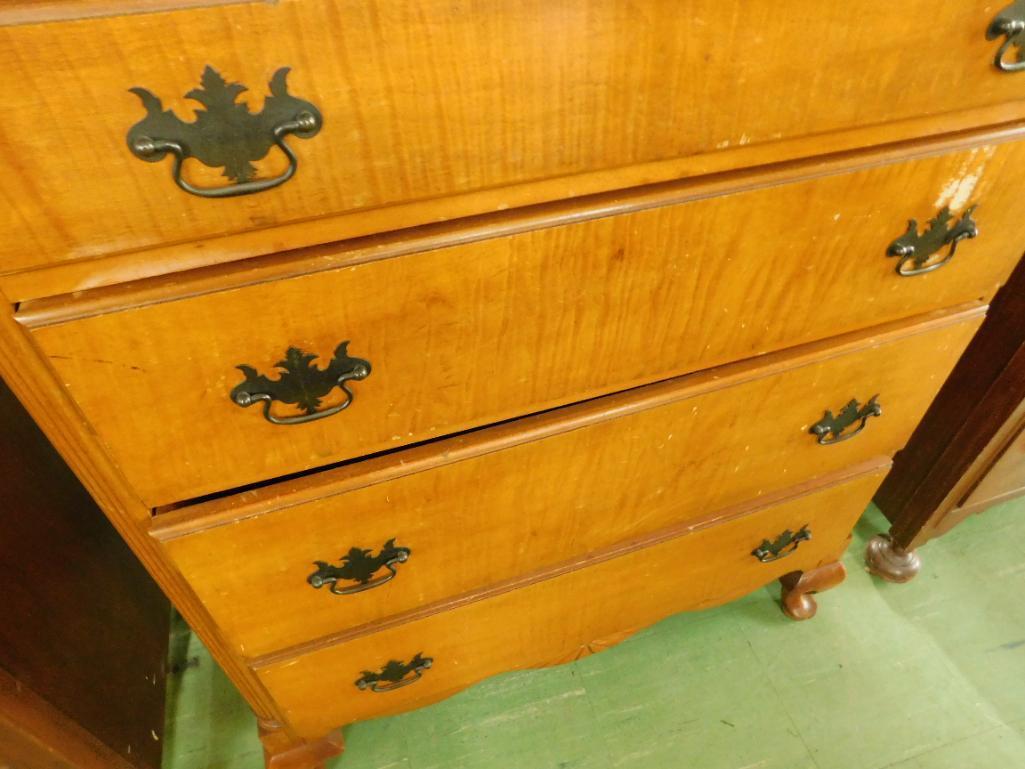 6 Drawer Maple Highboy Dresser