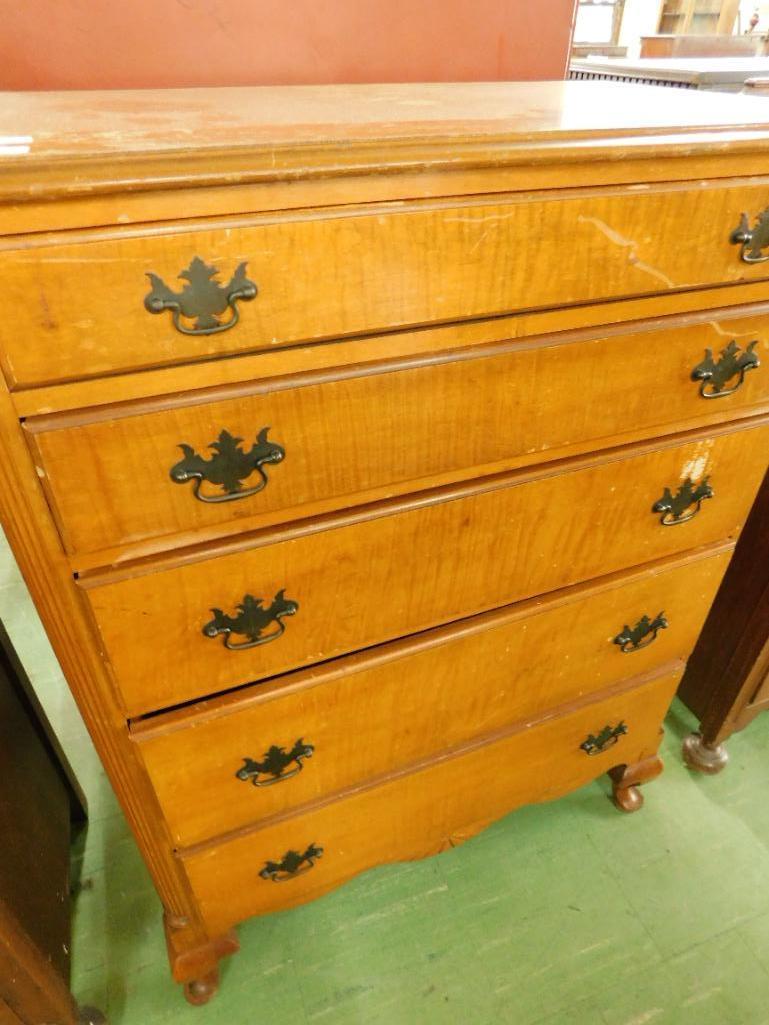 6 Drawer Maple Highboy Dresser