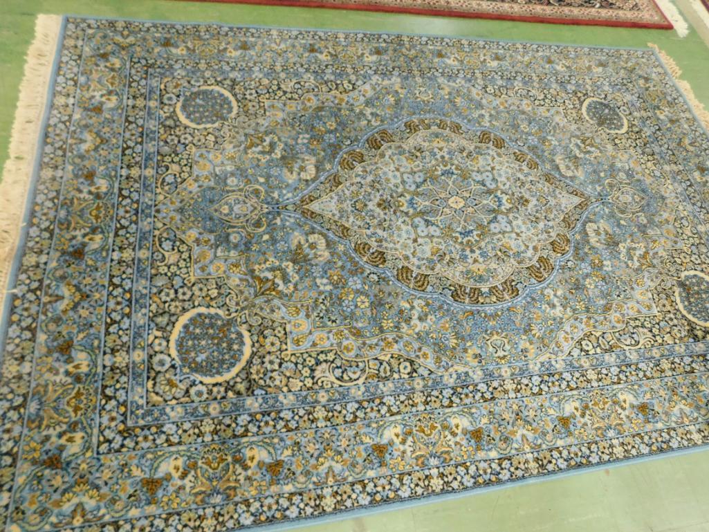 Large Room Size Rug - Blue and Cream