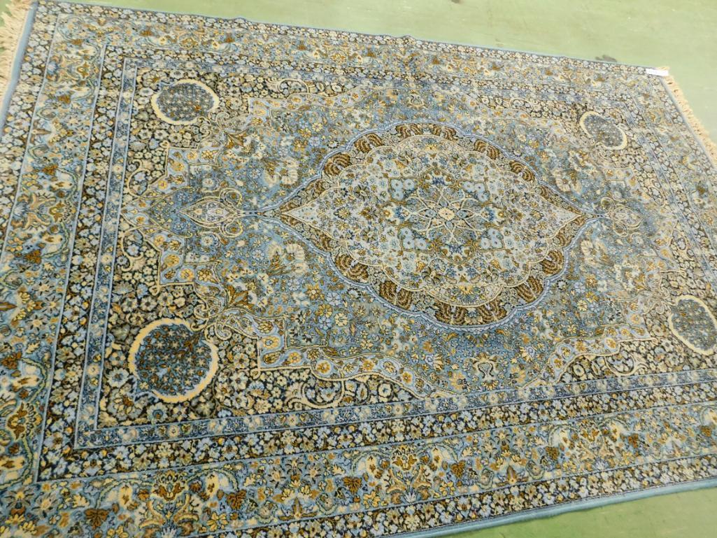 Large Room Size Rug - Blue and Cream