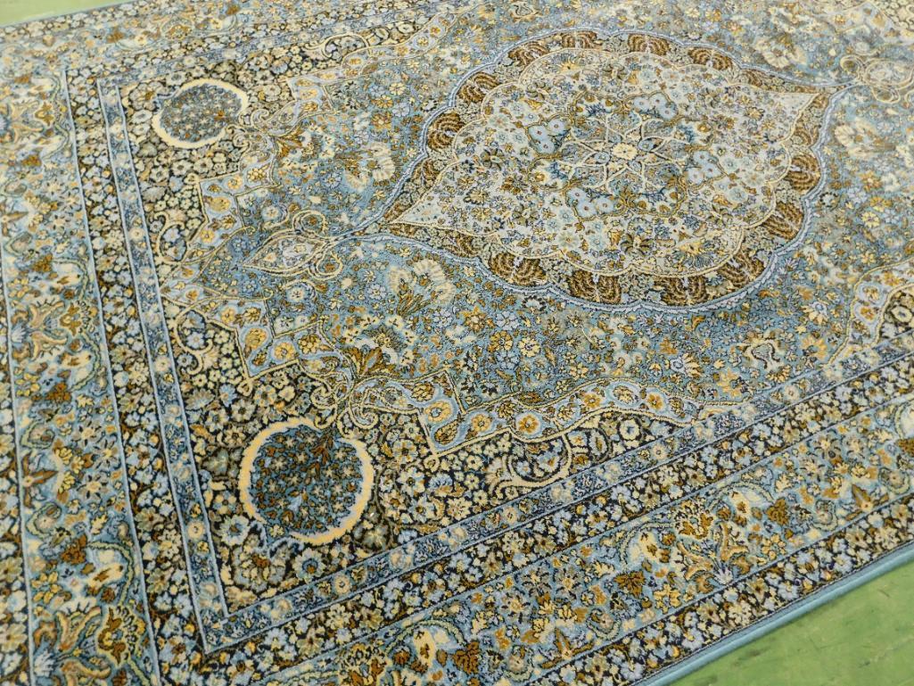 Large Room Size Rug - Blue and Cream