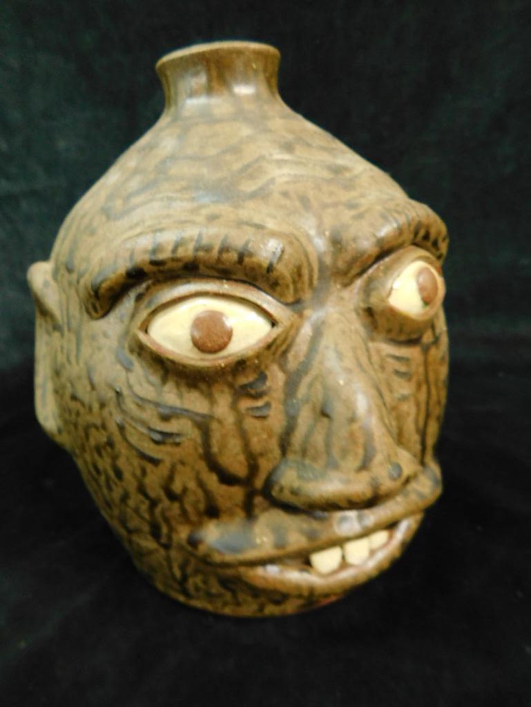 Harold Ferguson - Southern Pottery - Face Jug - 8" x 6.5"