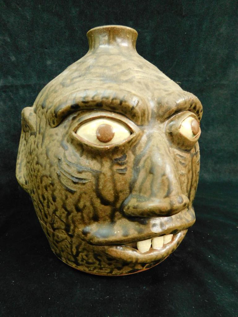 Harold Ferguson - Southern Pottery - Face Jug - 8" x 6.5"