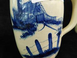 1 Storie Pottery Pitcher - 1 Casey Pottery Pitcher - 6.5" Tall - 8" Tall - Texas