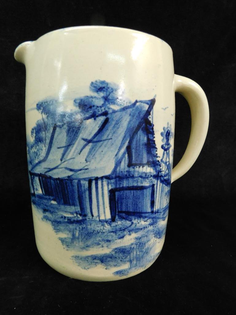 1 Storie Pottery Pitcher - 1 Casey Pottery Pitcher - 6.5" Tall - 8" Tall - Texas