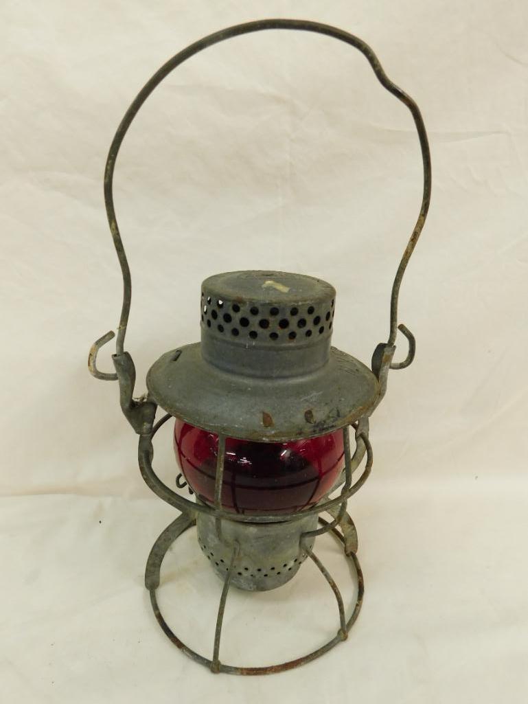 Dietz - NYCS - No. 999 Kerosene Railroad Lantern with Red Globe