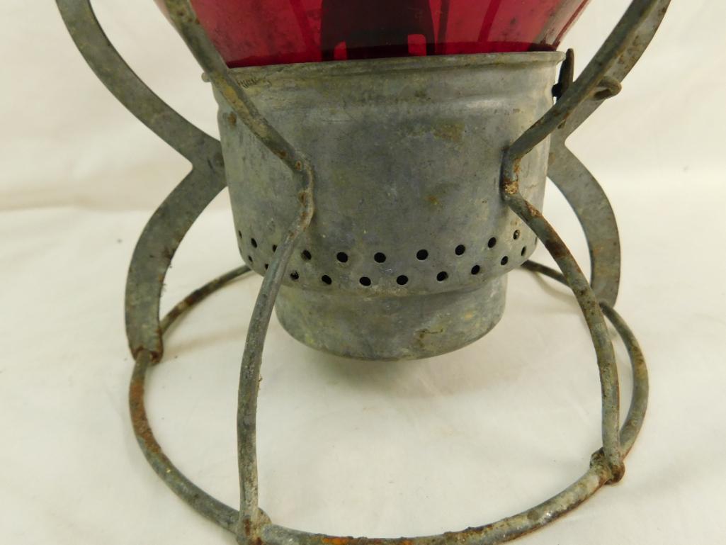 Dietz - NYCS - No. 999 Kerosene Railroad Lantern with Red Globe