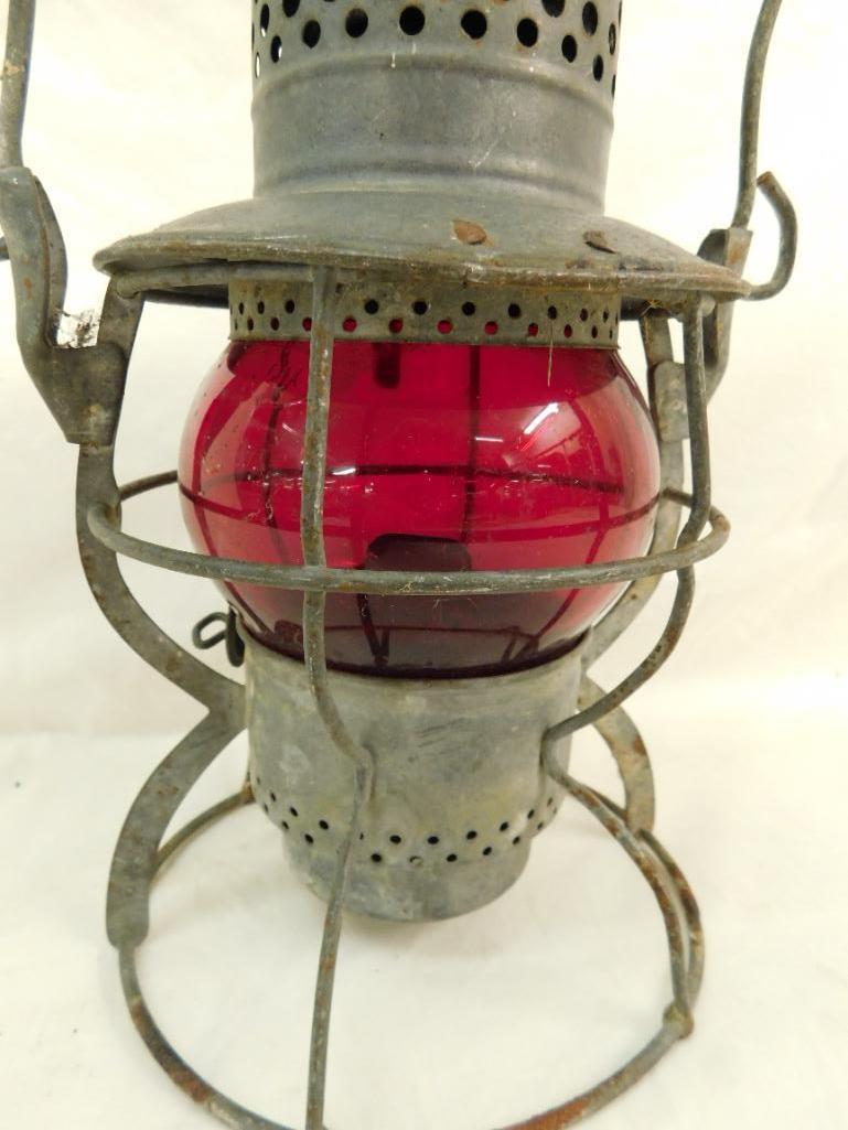 Dietz - NYCS - No. 999 Kerosene Railroad Lantern with Red Globe