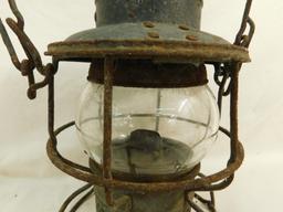 Vintage Adlake Kero - Kerosene Railroad Lantern with Clear Globe - ACL RR