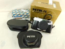 Petri 7S - Vintage Camera - Color Corrected Super - 1.8 in Box with Aux Lens Set