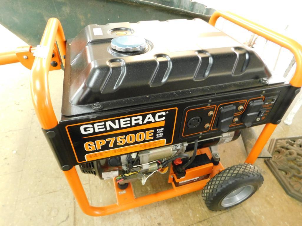 Generac GP7500E - 7500 Running Watts - Gas Generator - Like New