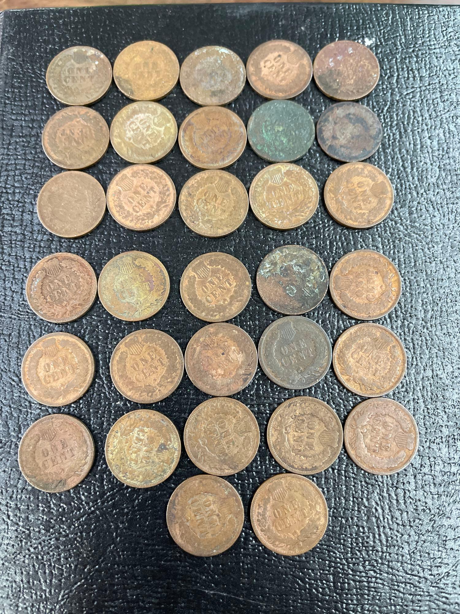 Lot of 32 Indian Head Pennies