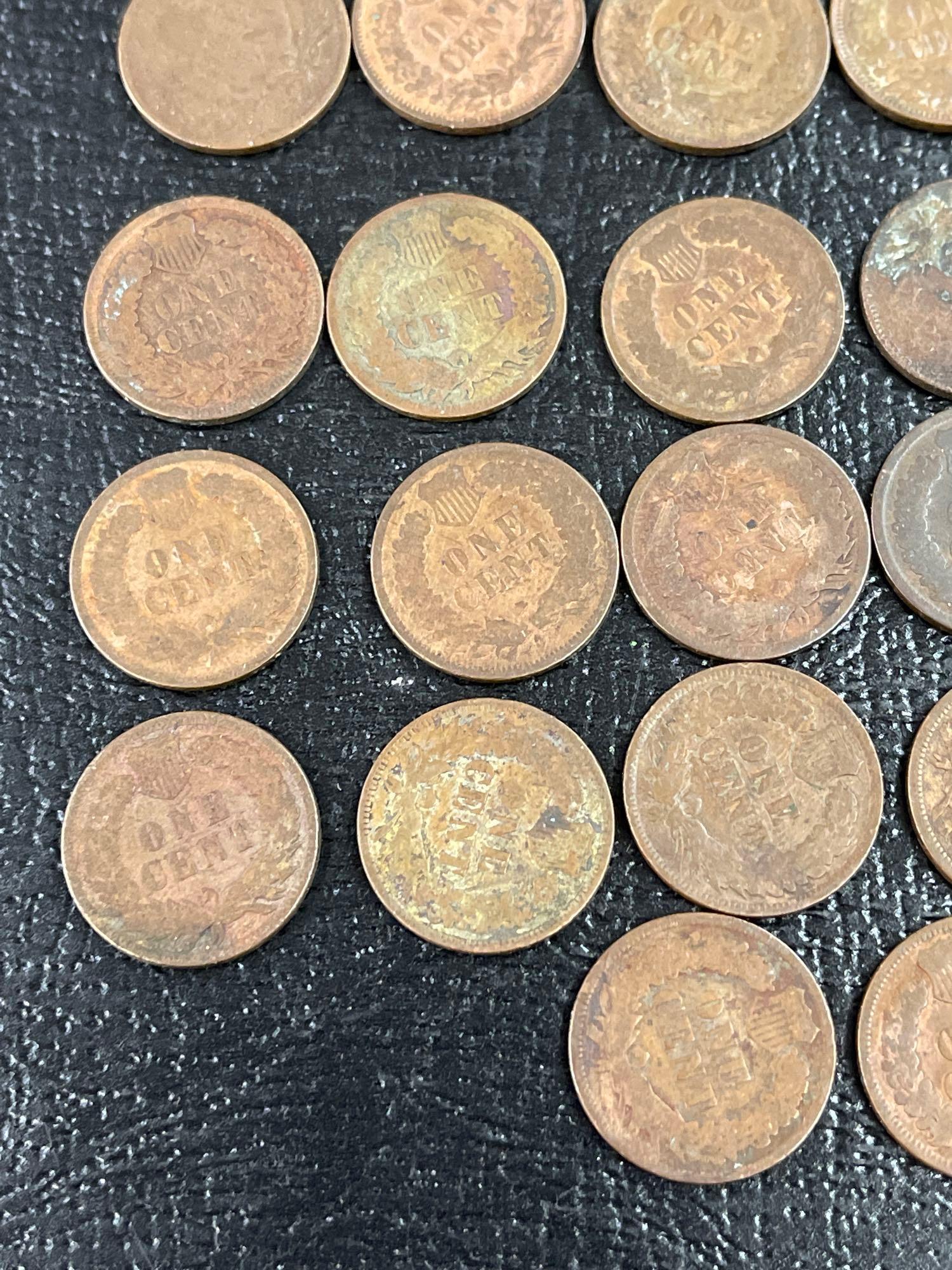 Lot of 32 Indian Head Pennies