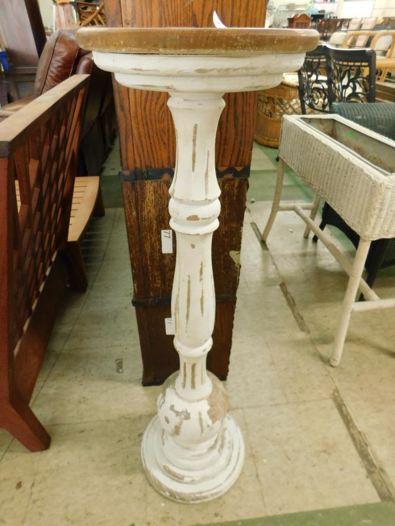 White Shabby Painted Plant Stand