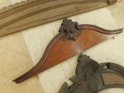 Group of 5 Vintage Architectural Pediments - Range From 38" to 64" Wide