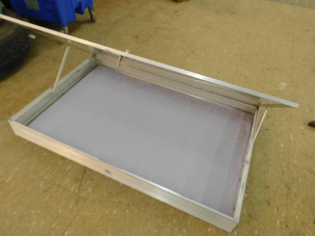 Aluminum and Glass Table Top Display Cabinet - No Lock - 3" x 34" x 22"