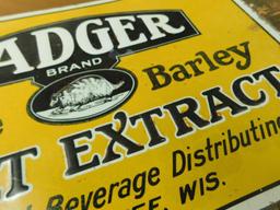 "Badger Pure Malt Extract" Metal Sign - 12" x 18"