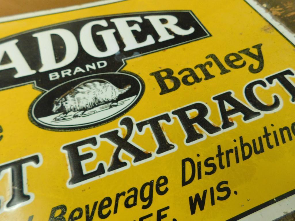 "Badger Pure Malt Extract" Metal Sign - 12" x 18"