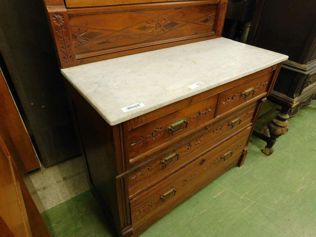 Victorian Marble Top 2 Over 2 Dresser