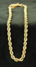 14K Yellow Gold - Bracelet - Chain - 5.19 Grams