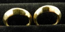 14K Yellow Gold - Earrings - Hoop - Pierced - 1.08 Grams