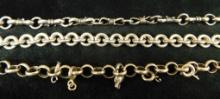 Sterling Silver - 3 Bracelets - 66.13 Grams