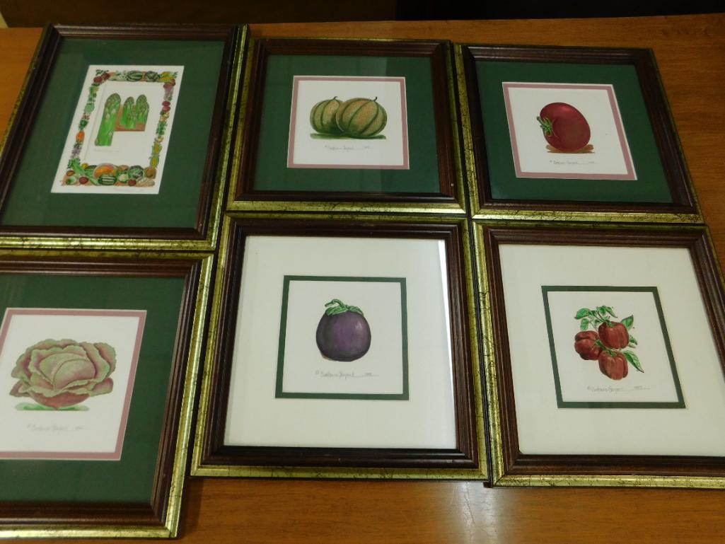 6 Constance Shryack Numbered and Signed Vegetable Prints - One Money