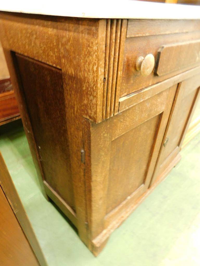 Marble Top 1 Drawer 2 Door Stand